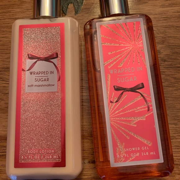 Bath & Body Works Other - Bath & Body Lotion & Gel Set Wrapped in Sugar NWT